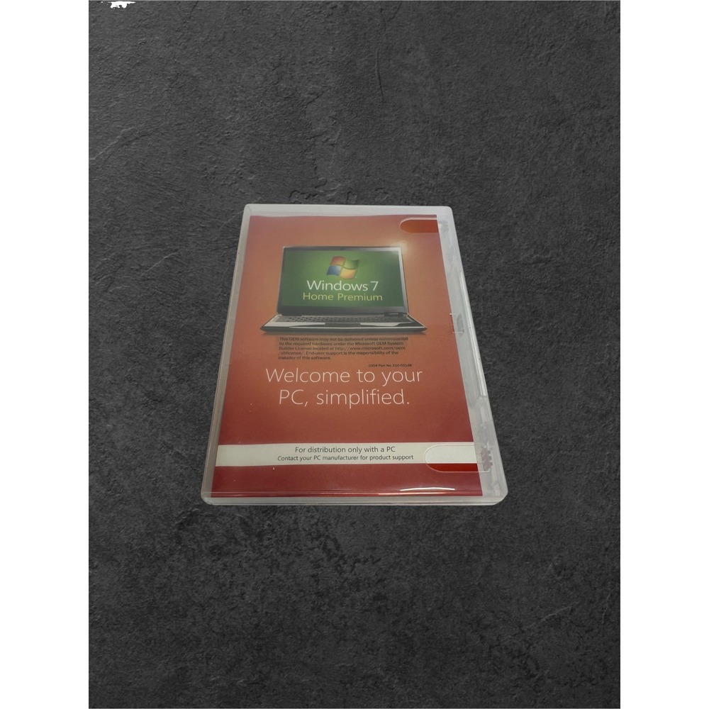 Microsoft Windows 7 Home Premium Software PC 64-bit  w/ Product Key & Disc